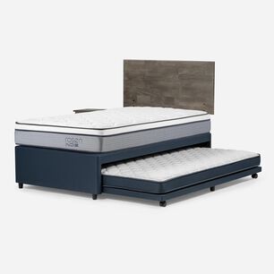 Cama Nido Rosen Indie / 1.5 Plazas / Base Normal + Set De Maderas Tabor Grafito