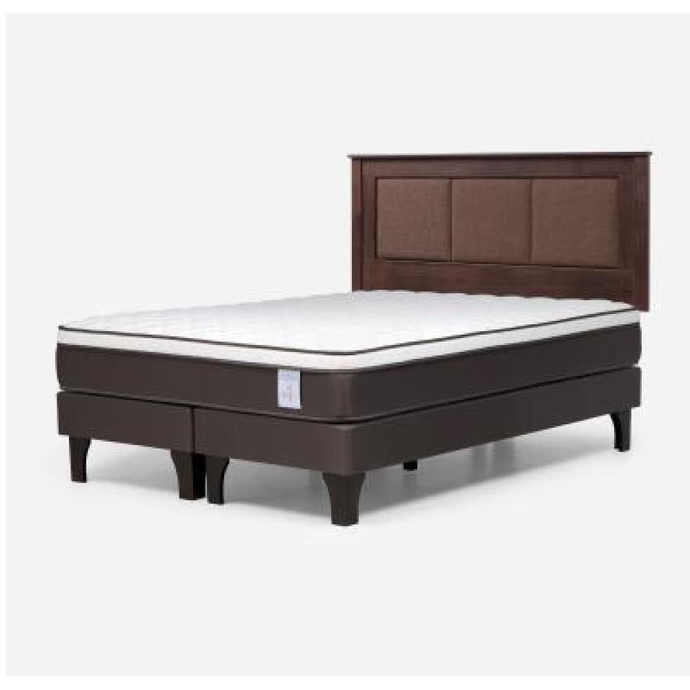 Cama Europea Rosen New Style 4 Plus / 2 Plazas / Base Dividida + Respaldo Rachel image number 8.0