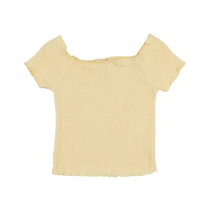 Polera Crop Panal Manga Corta Cuello Cuadrado Mujer Freedom