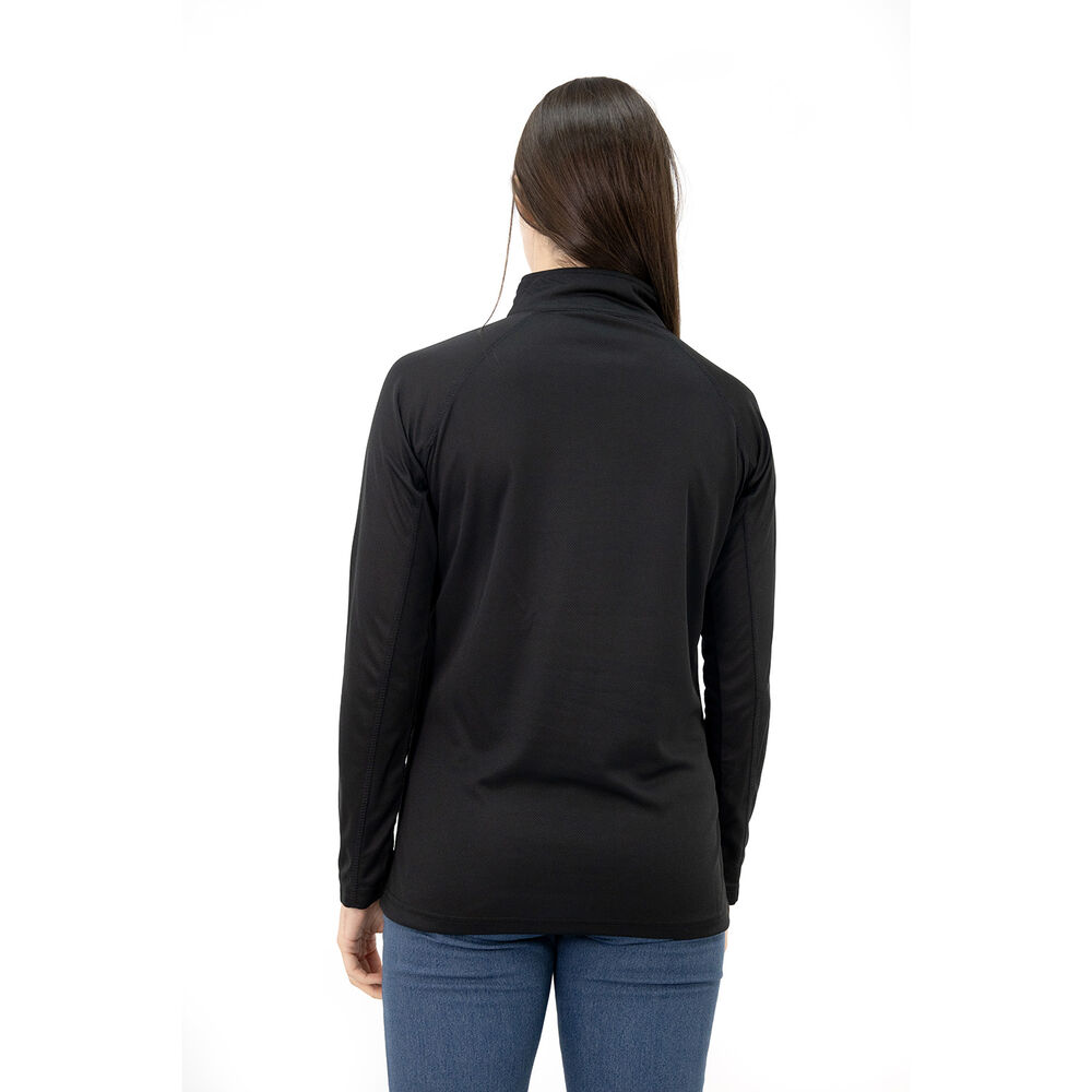 Polera Quebec Half-zip Negro Mujer image number 3.0