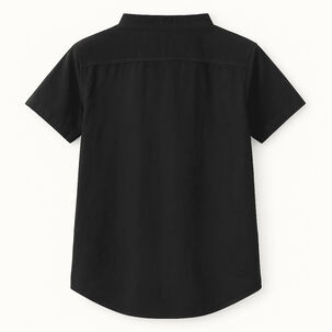 Camisa Niño Lino Manga Corta Fresca Y Elegante