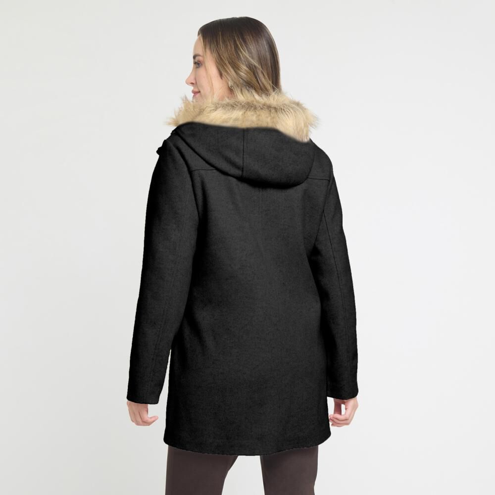 Abrigo Regular Cuello Alto Con Capucha Con Pelos Mujer Lesage image number 1.0