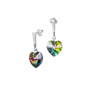 Aros Romance Cristal Genuino Vitral Medium