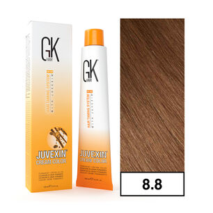 Gkhair - Tintura Cream Color Permanente Vegana 100ml + Oxidante - 8.8 Rubio Casta&ntilde;o Claro