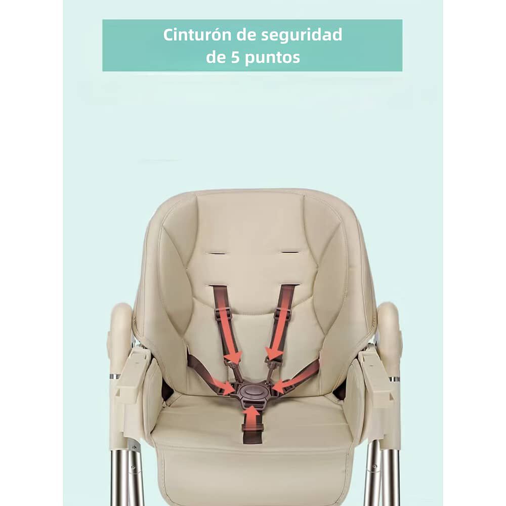 Silla De Comer Multiposiciones Plegable Rosada Lubabycas image number 1.0