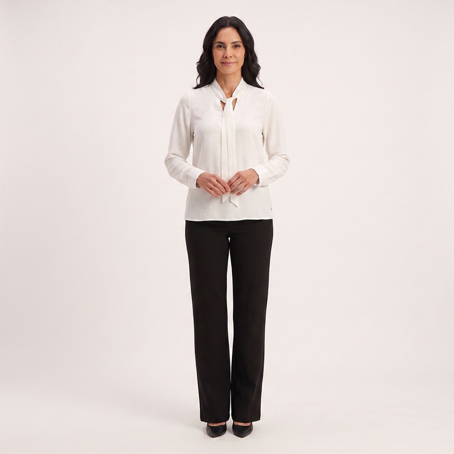 Blusa Manga Larga Cuello V Mujer Lorenzo Di Pontti image number 1.0