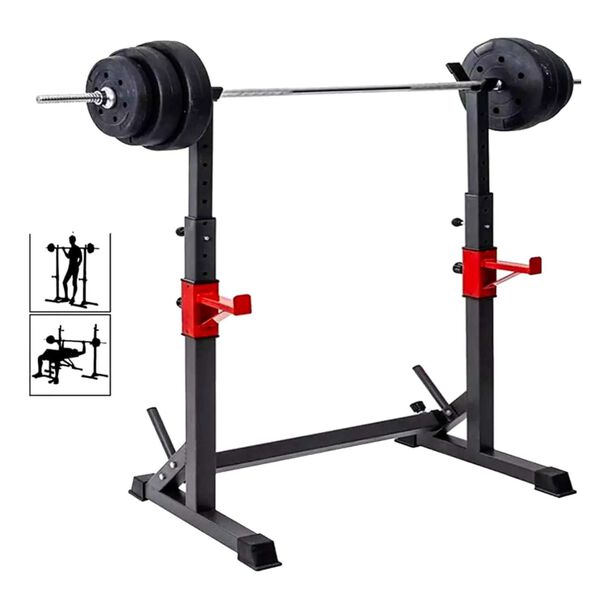 Rack Squat Sentadillas Ajustable Barra Pesas Pre Y Olimpica