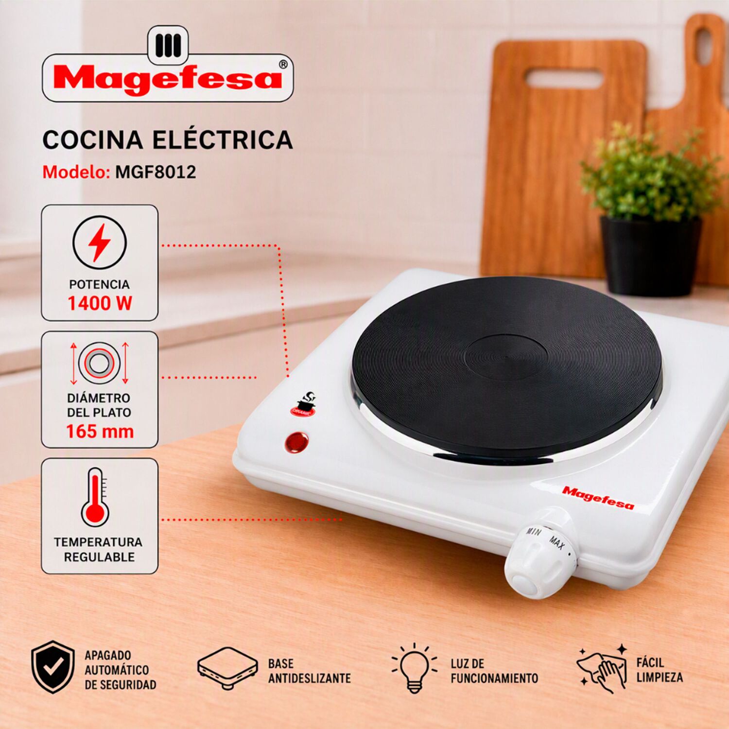Cocina El&eacute;ctrica Magefesa Dinamic Mgf8012 image number 1.0