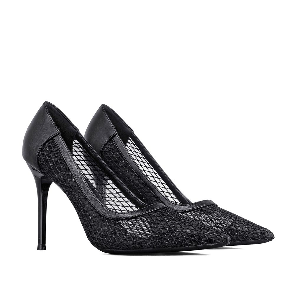 Zapato Taco Alto Elegante Malla Moda Mujer Weide Ghe36 image number 5.0