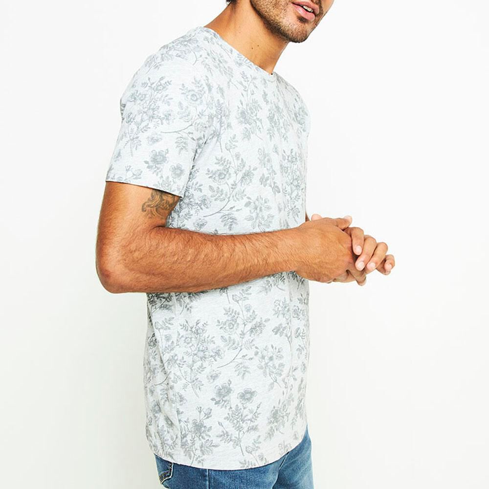 Polera Print Manga Corta Cuello Redondo Hombre Az Black image number 5.0