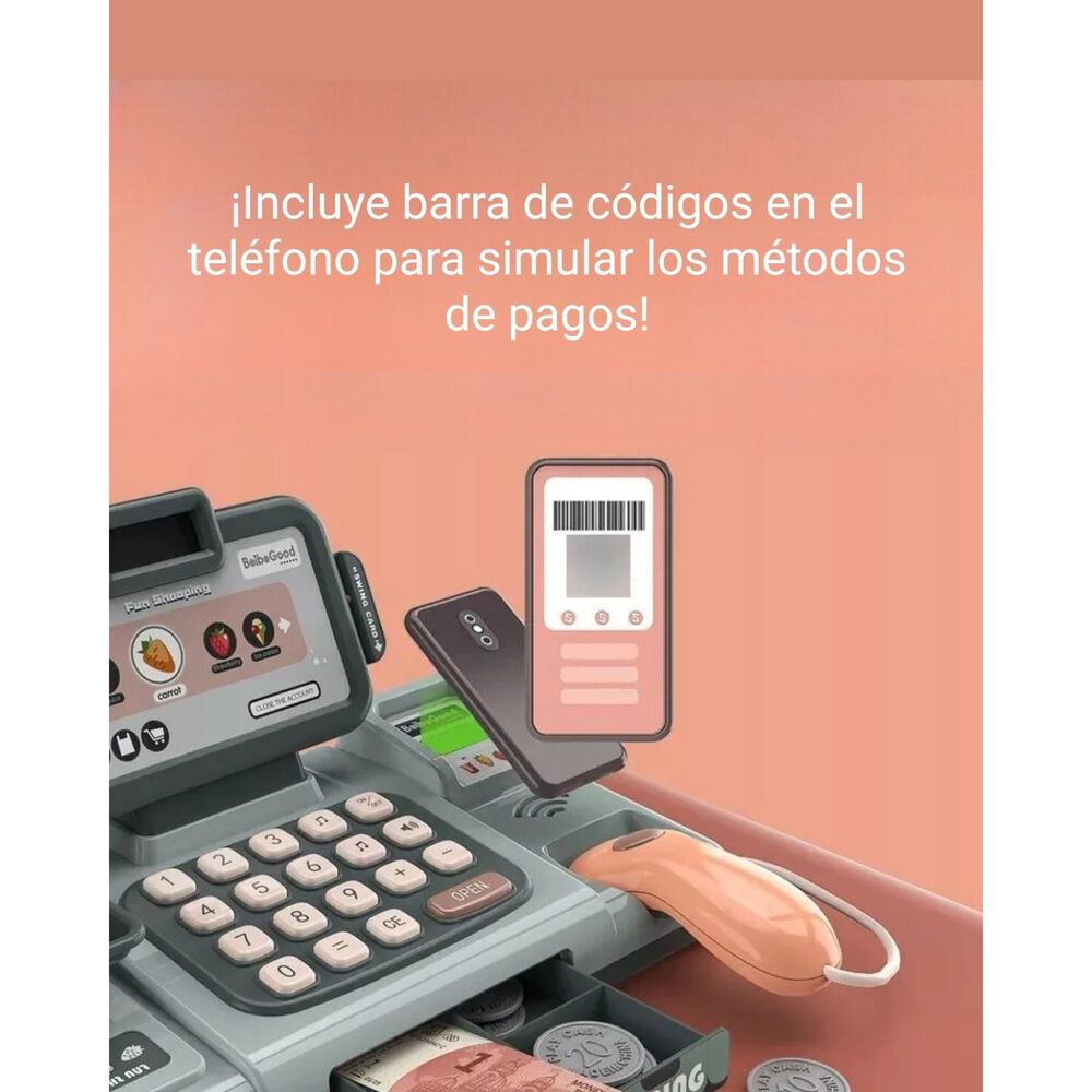 Juguete Caja Maquina Registradora Para Ni&ntilde;os image number 4.0