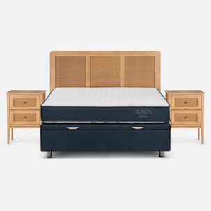 Boxet Rosen Upline / 2 Plazas / Base Normal + Set De Maderas Charles