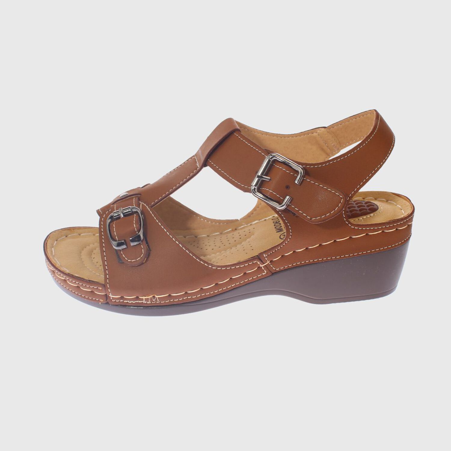 Sandalia Confort Caf&eacute; Modelo Italiano Art. 5ask73329brown image number 1.0