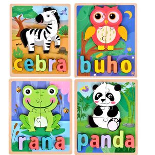 Pack 4 Rompecabezas 3d Animales Educativo Pack 4 Rompecabezas 3d Animales Educativo