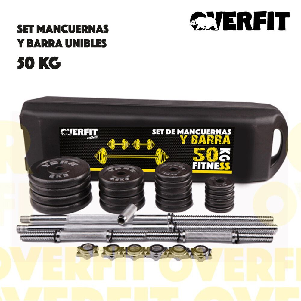 Set Mancuernas 50kg Fitness Pesas Peso Regulable image number 1.0