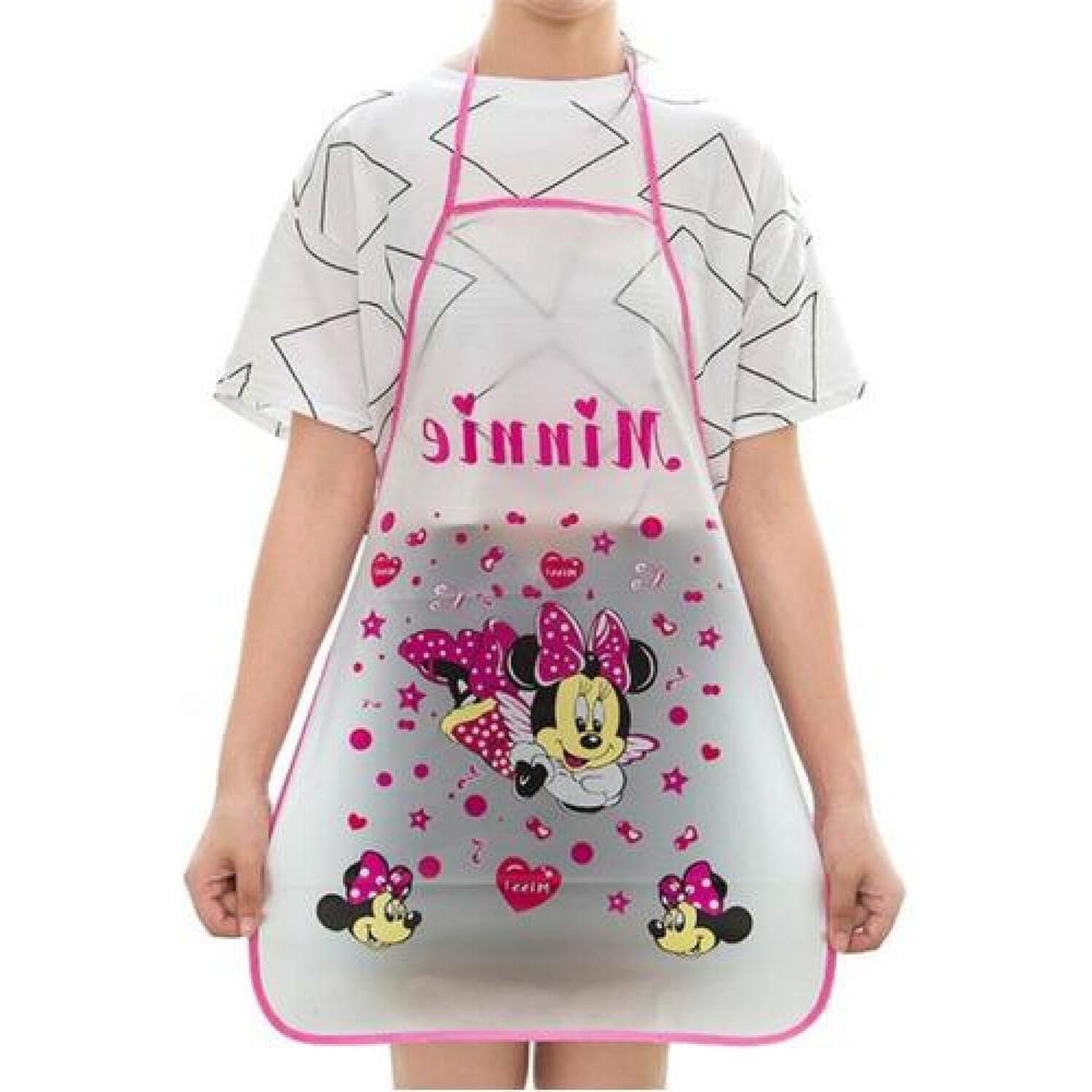 Delantal Cocina Kawaii Dibujos Pl&aacute;stico Tranparente Hello image number 0.0