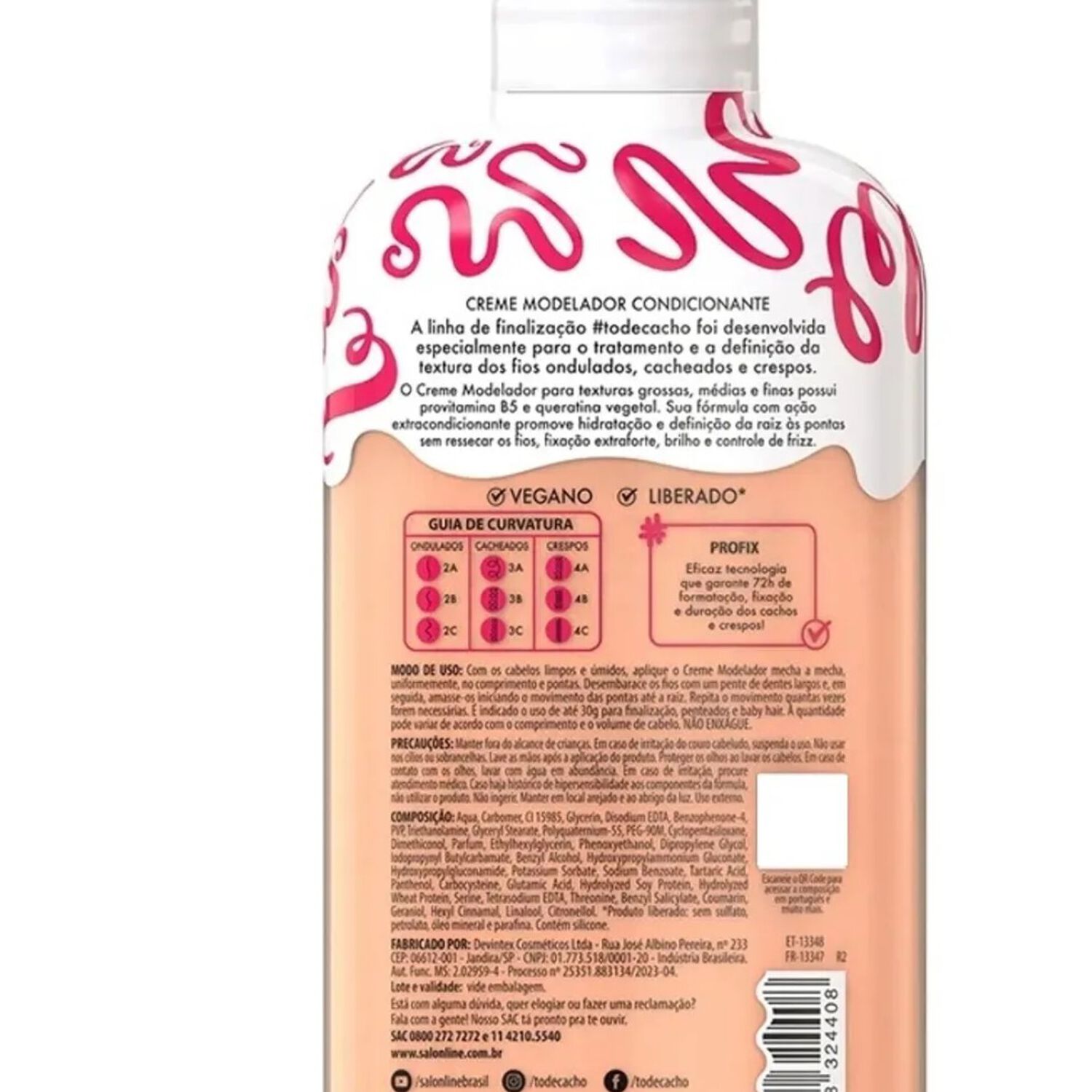 Gel Crema Modelador Cachos Dos Sonhos Extra Fuerte 310g Salon Line image number 1.0