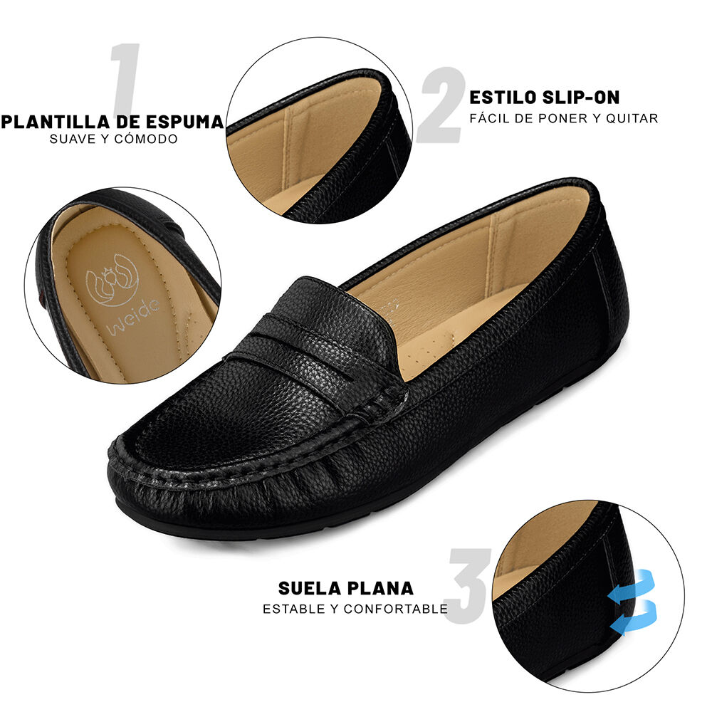 Mocasin Plano Confort Mujer Weide Qiu381 image number 7.0