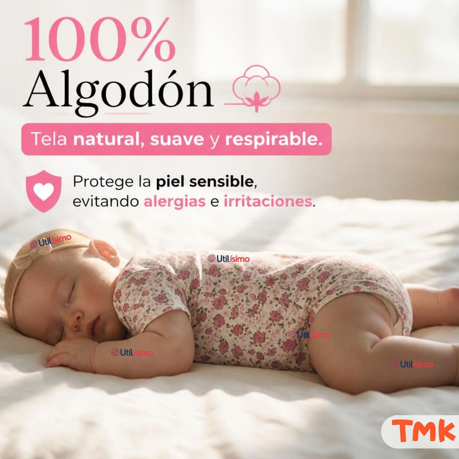 Pack 5 Bodys Manga Corta 100% Algod&oacute;n Tedmimak Ni&ntilde;a Sweet Girl image number 4.0