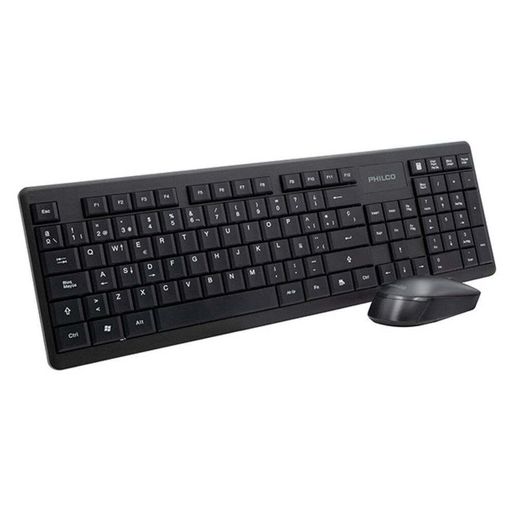 Kit Teclado Y Mouse Inalambrico Usb Negro Spt6314 image number 1.0