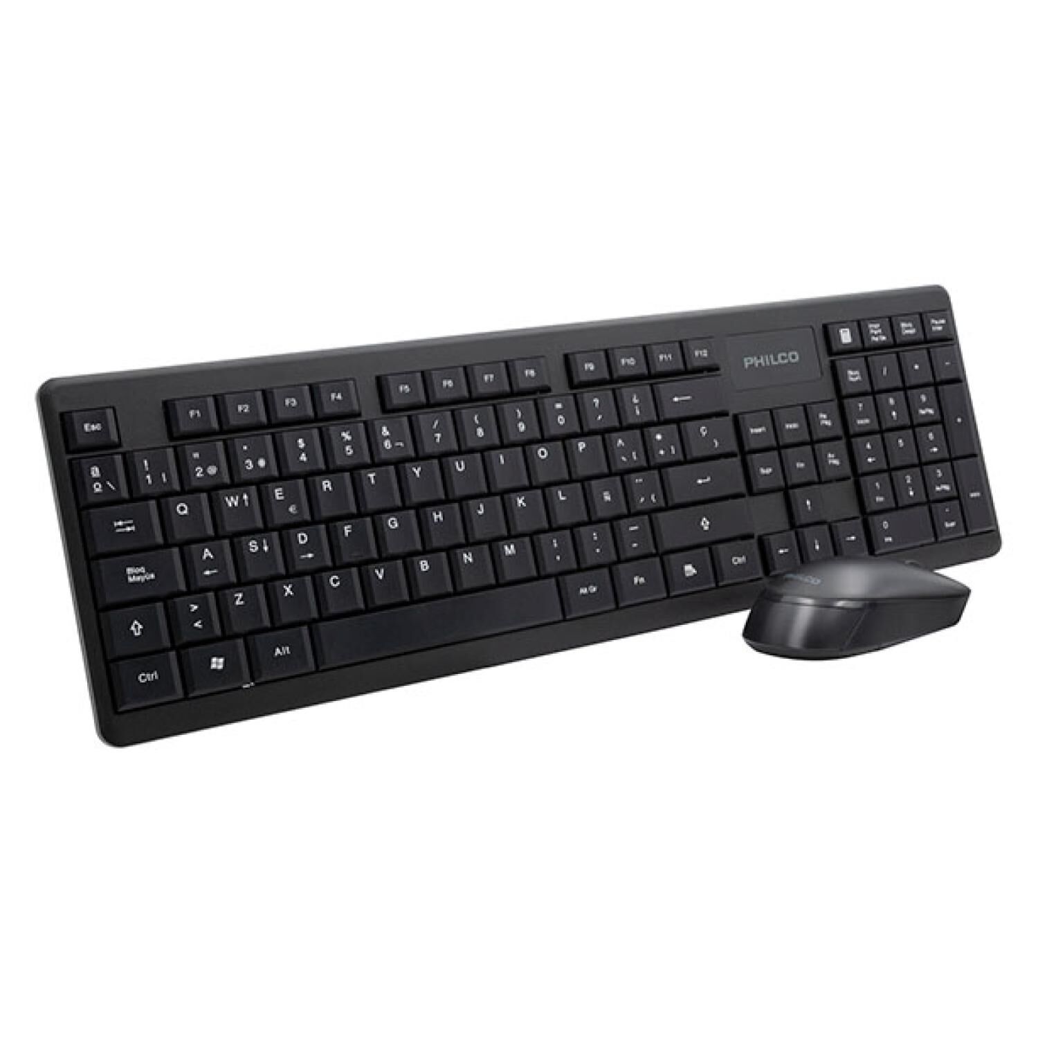 Kit Teclado Y Mouse Inalambrico Usb Negro Spt6314 image number 1.0