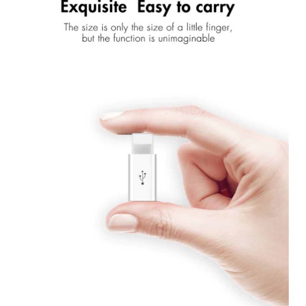 Adaptador Para Iphone Lightning Otg De 8 Pines Macho A Micro Usb V8 Hembra image number 7.0
