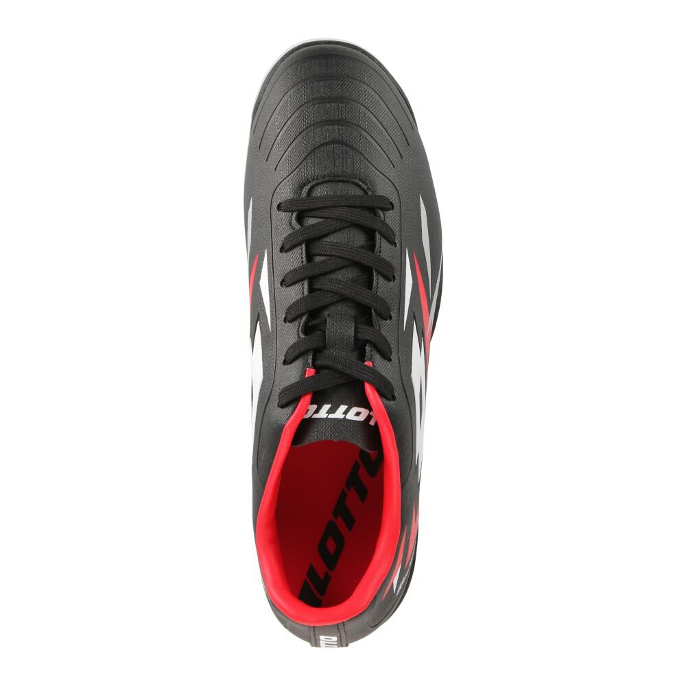Zapatilla Fútbol Hombre Lotto Solista Tf Negro/rojo image number 4.0