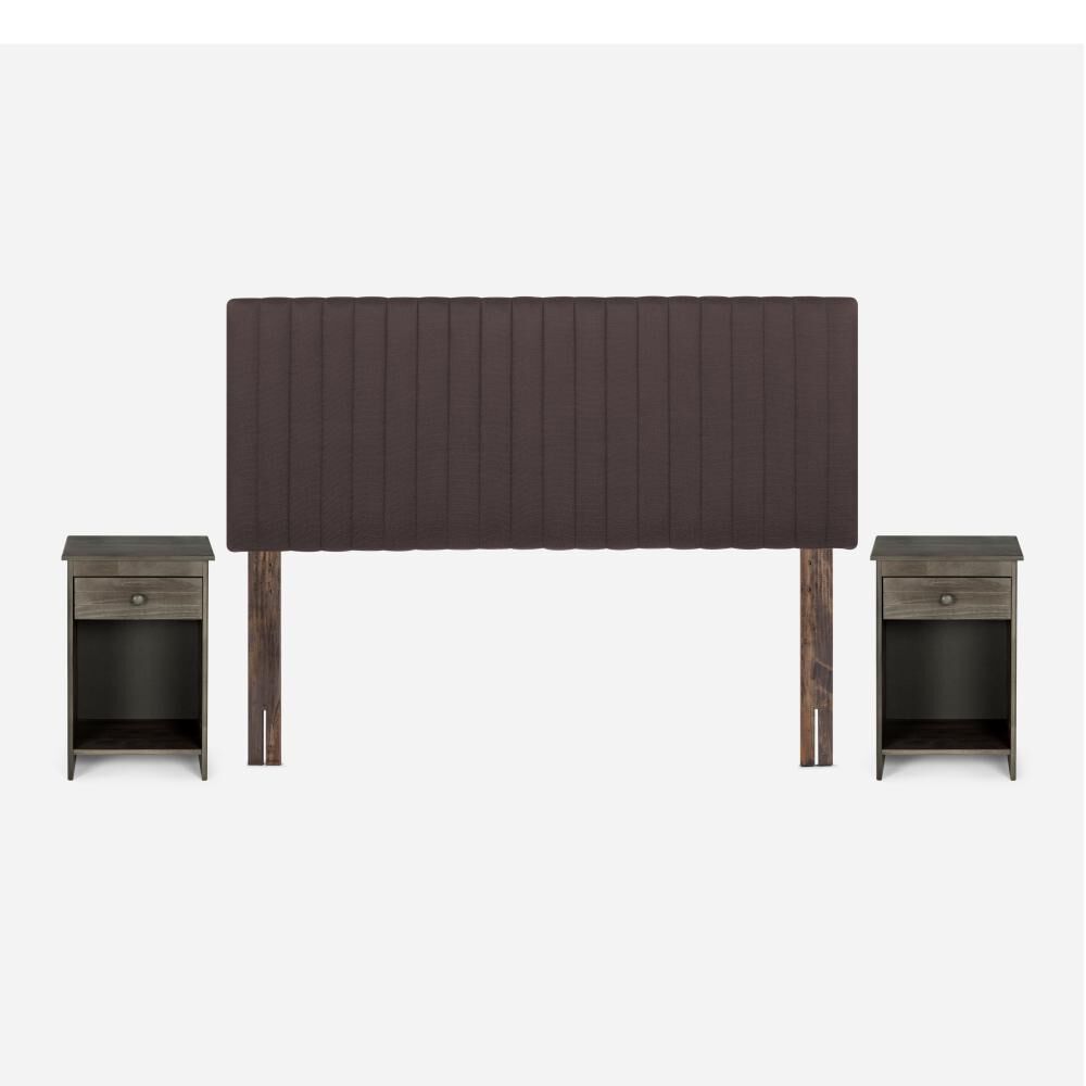 Set De Maderas Rosen Lucio Chocolate / 2 Plazas image number 0.0