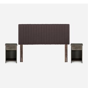 Set De Maderas Rosen Lucio Chocolate / 2 Plazas