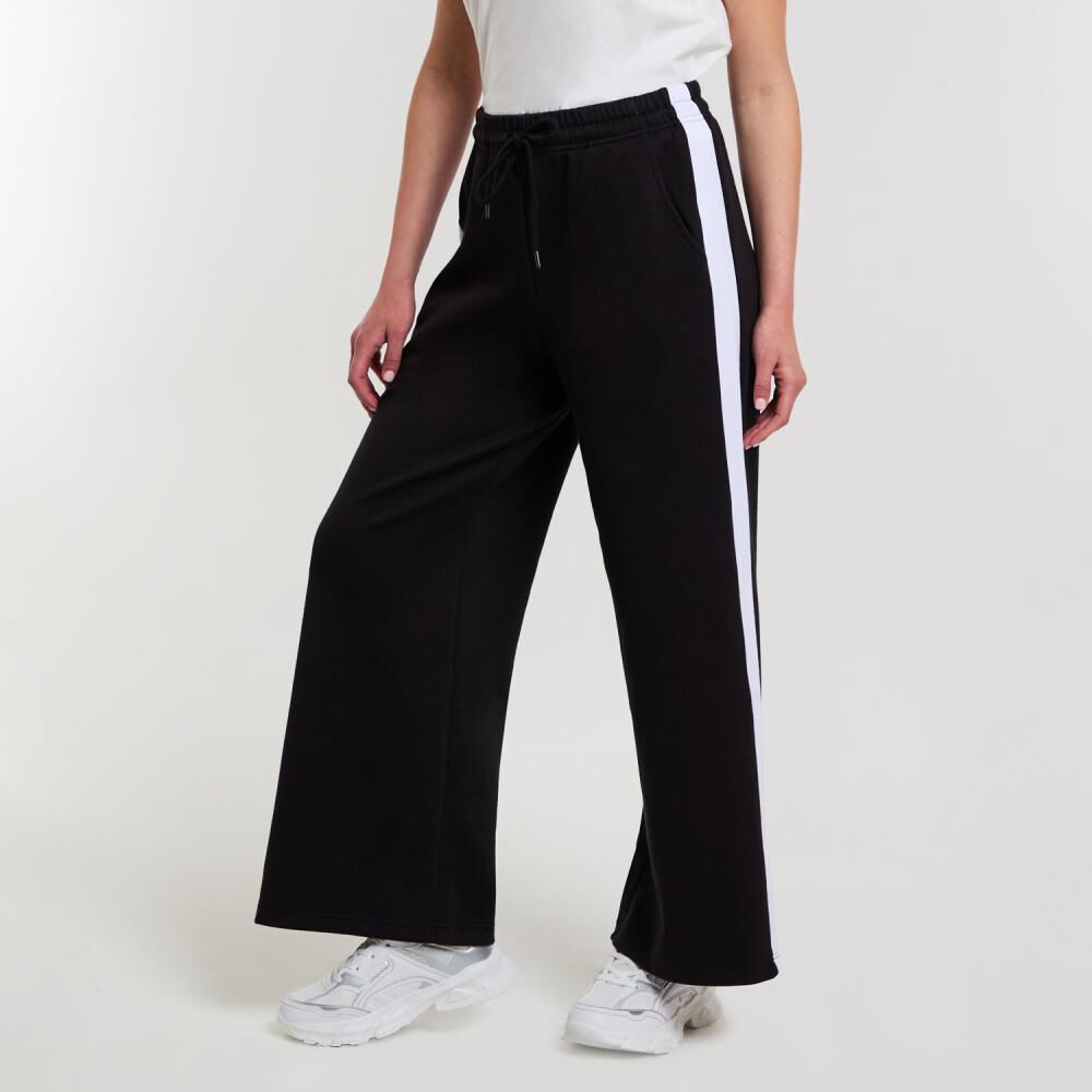 Pantalón De Buzo Tiro Medio Wide Leg Mujer Rolly Go image number 2.0