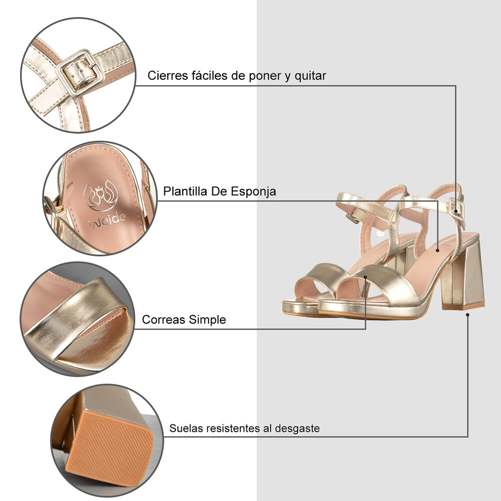 Sandalia Taco Casual Colores Fiesta Mujer Weide You232 image number 7.0