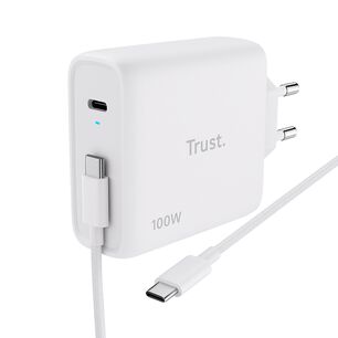 Cargador Trust Universal Usb-c 100w / 5a + Cable C/c De 2mts