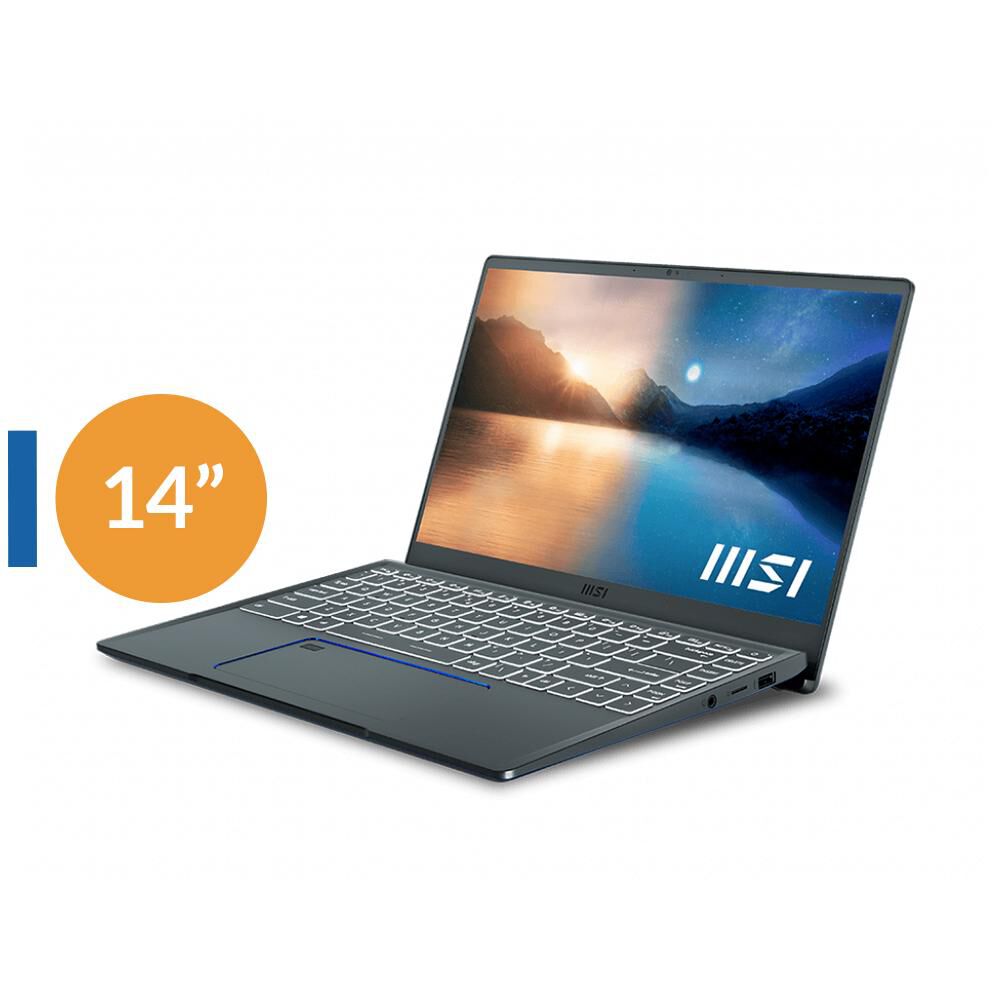 Notebook 14" MSI PRESTIGE 14EVO A11M-250CL / Intel Core I5 / 16 GB RAM / INTEL IRIS XE GRAPHICS / 512 GB SSD image number 0.0