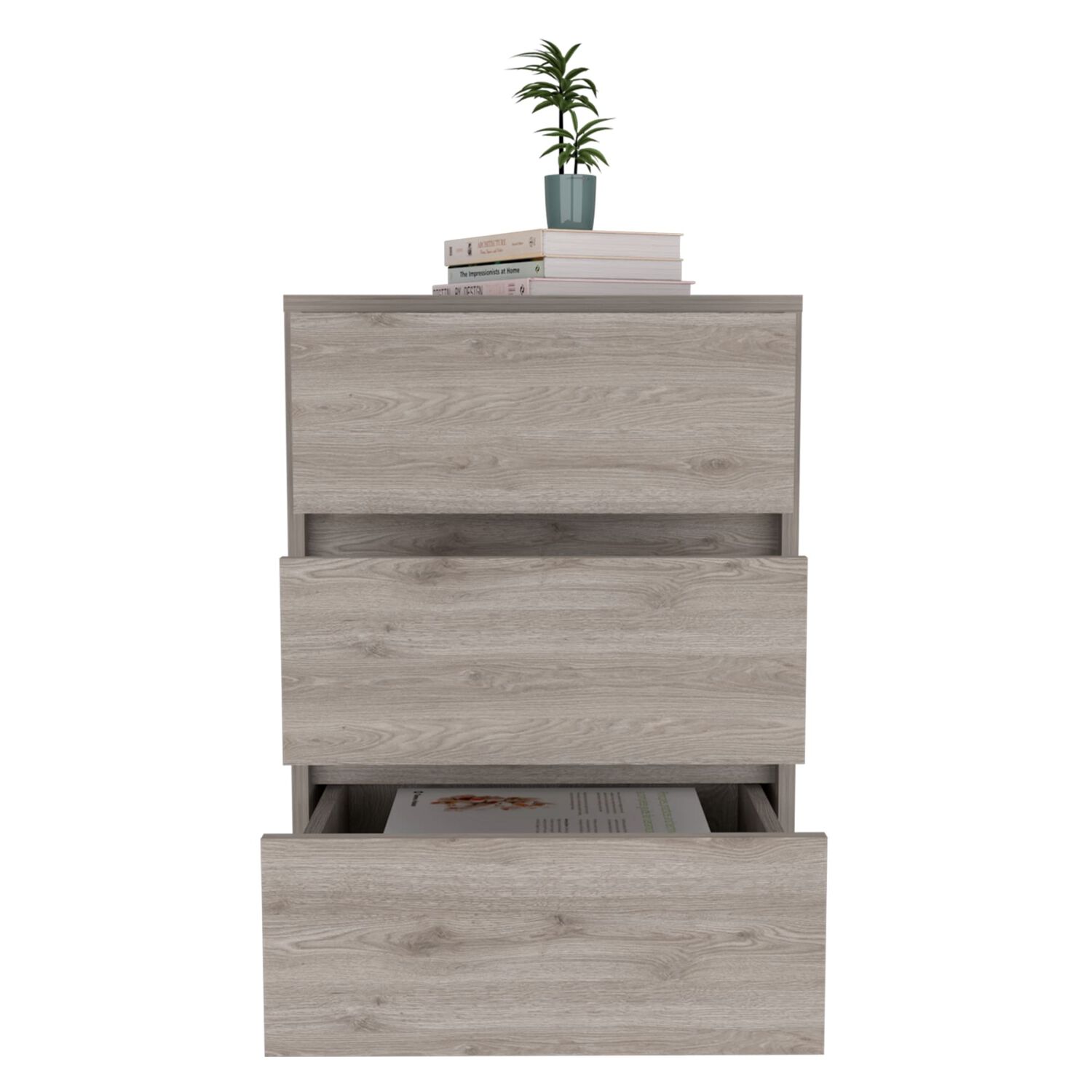 Cajonera 3 Cajones Cafe Claro 66 Cm X 45,3 Cm X 46,4 Cm image number 2.0