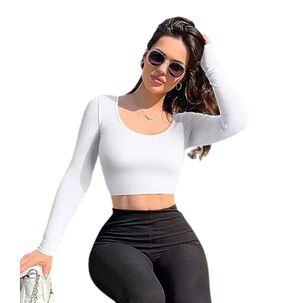 Polera Manga Larga Cuello Redondo