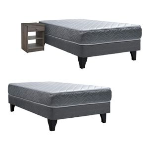 Cama Europea Celta Cadiz / 1 Plaza / Base Normal + Velador