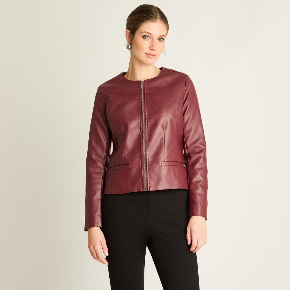 Chaqueta Pu Cuello Redondo Mujer Lorenzo Di Pontti image number 0.0