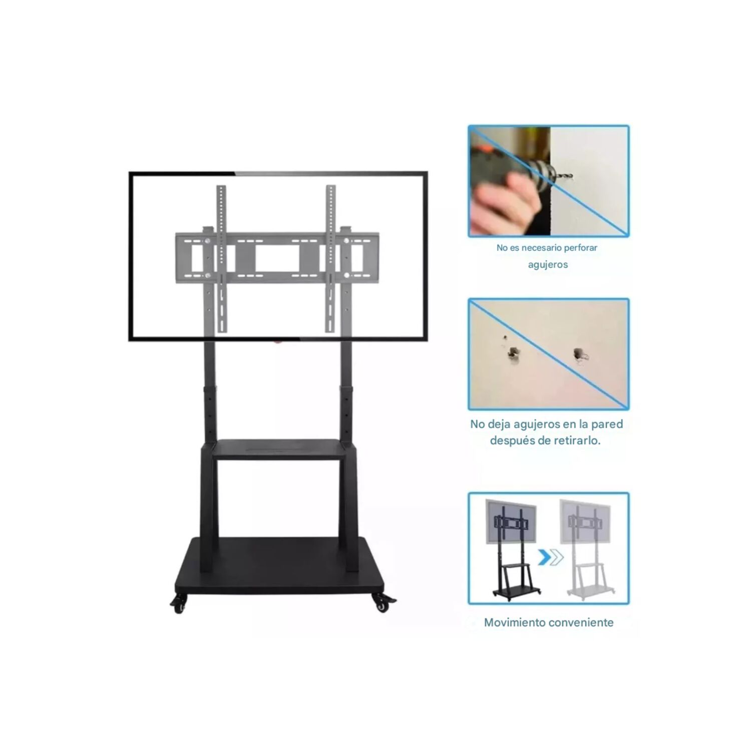 Soporte Tv Base Pedestal Con Ruedas Monitor 32 A 72p image number 7.0