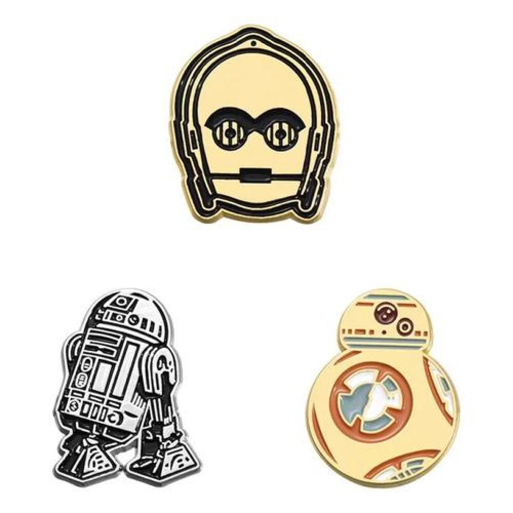 Set Pines Broches Droides Star Wars C3po R2d2 Bb8 image number 0.0