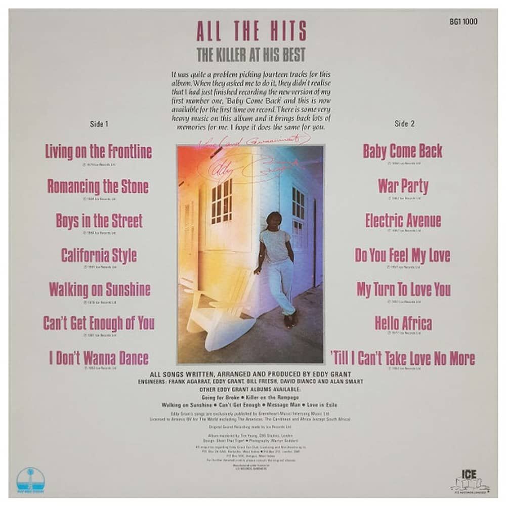 Eddy Grant - All The Hits | Vinilo Usado image number 1.0