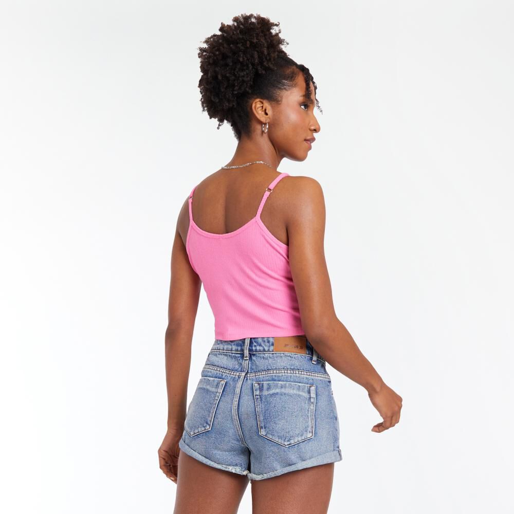 Polera Crop Sin Mangas Cuello V Mujer Rolly Go image number 3.0