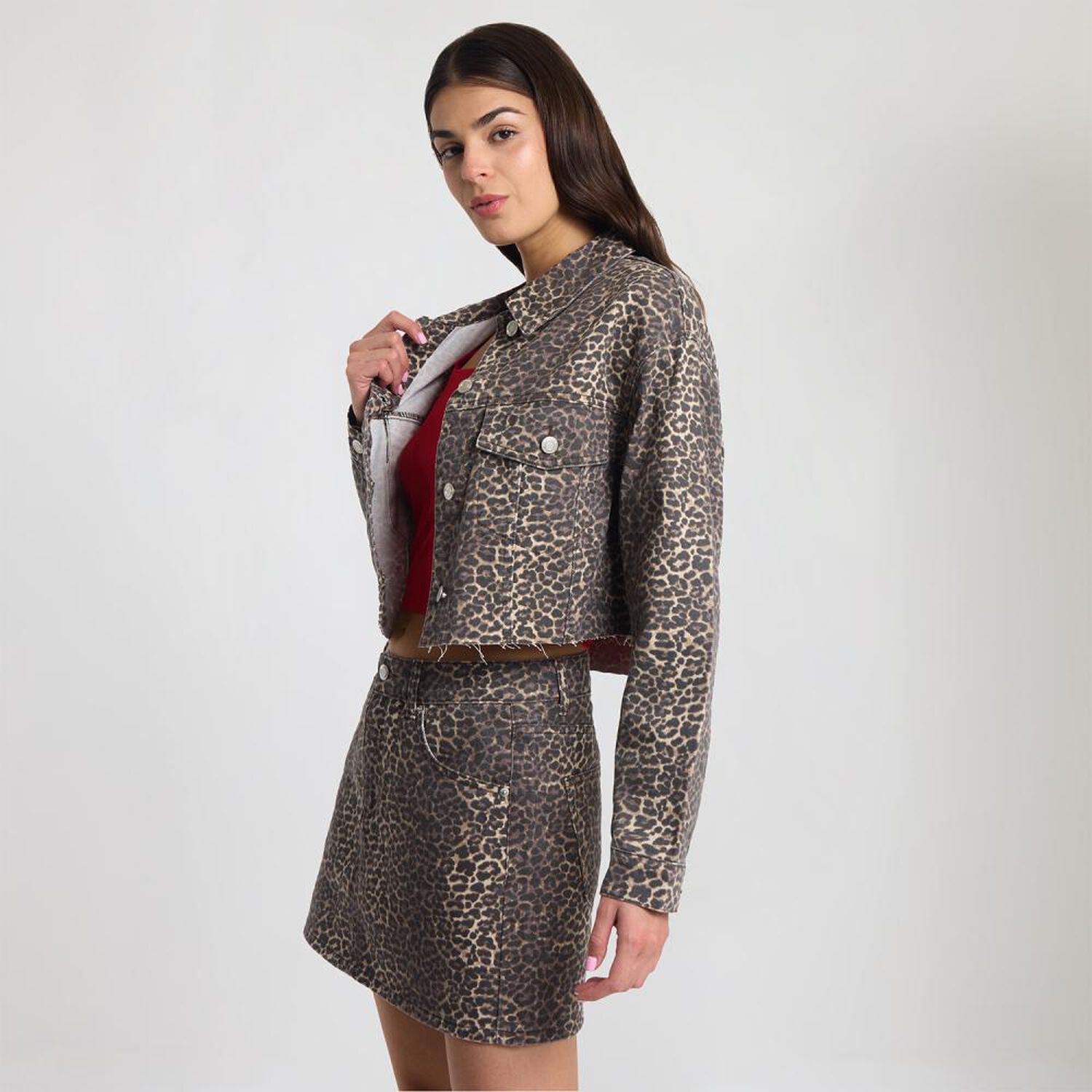 Chaqueta Denim Animal Print Mujer Rolly Go image number 2.0