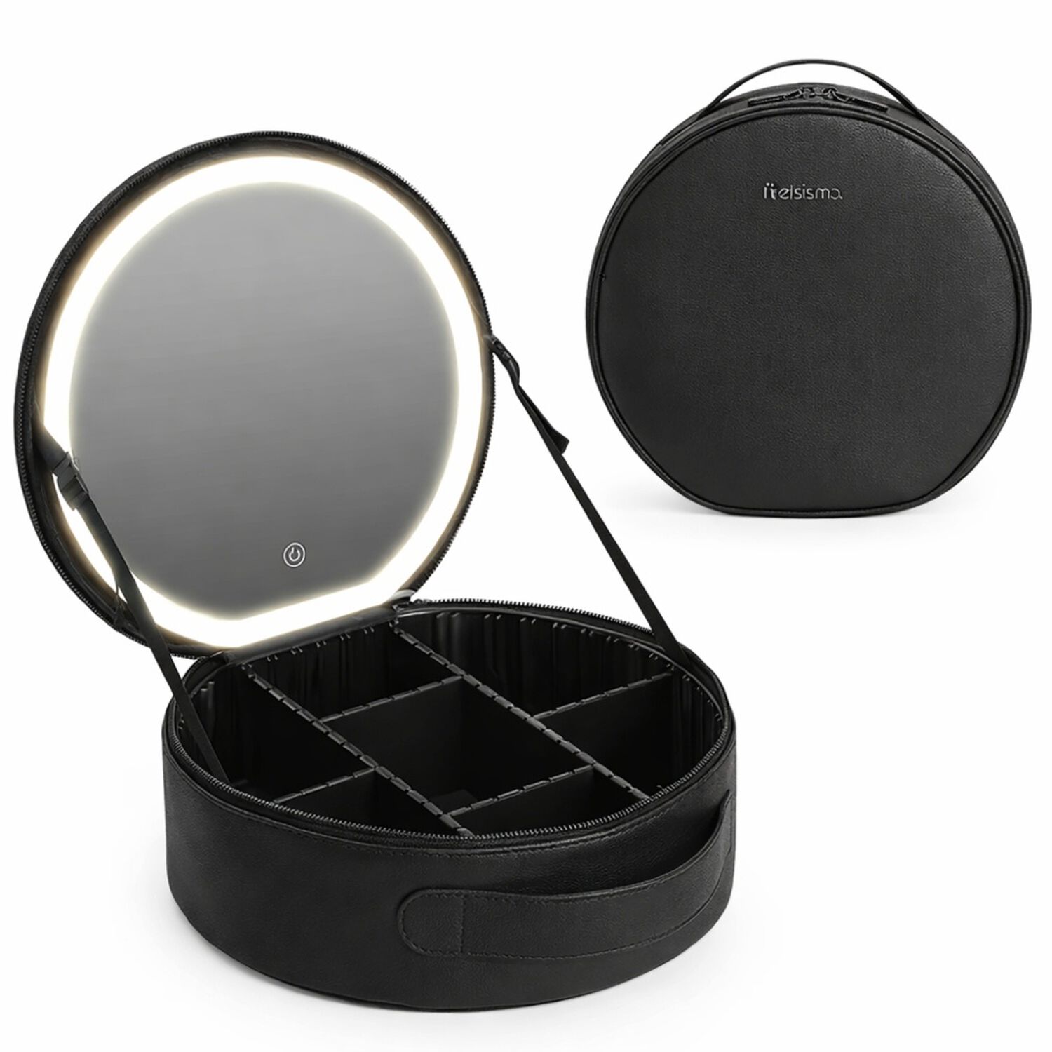 Estuche De Maquillaje Cosmetiquero Espejo Led Porta Brochas image number 1.0