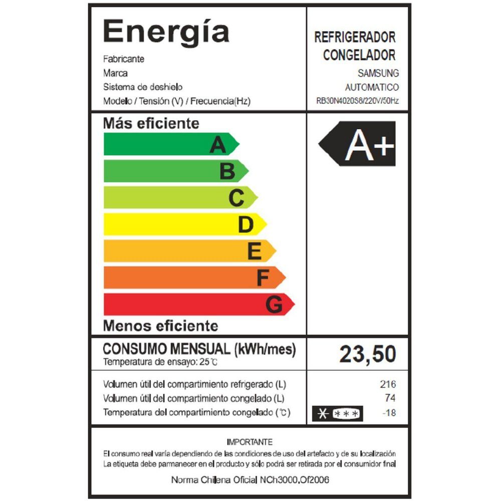 Refrigerador Samsung Bottom Freezer No Frost 290 L Rb30n4020s8 Zs image number 4.0