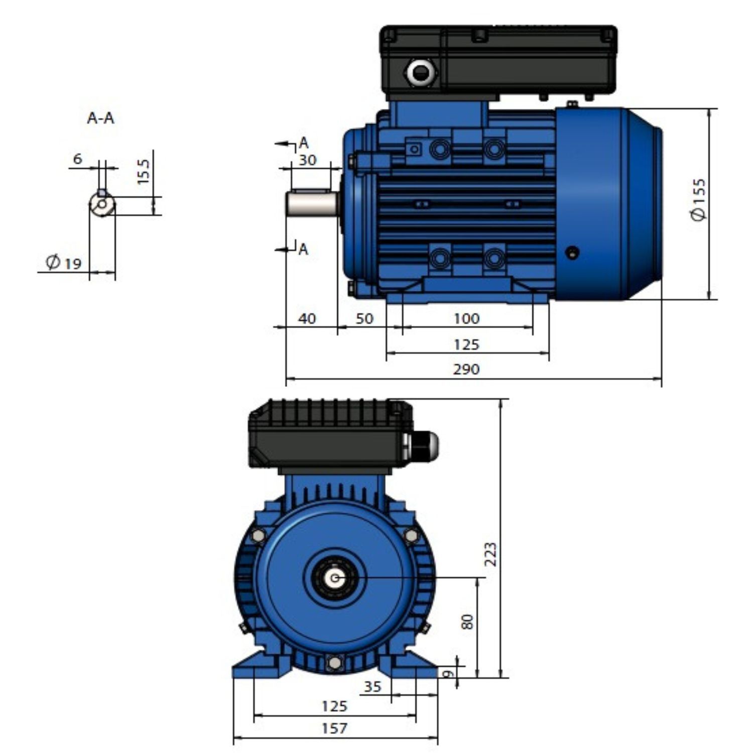 Motor El&eacute;ctrico 1hp 2800 Rpm 2 Polos 220v Flowmak image number 2.0