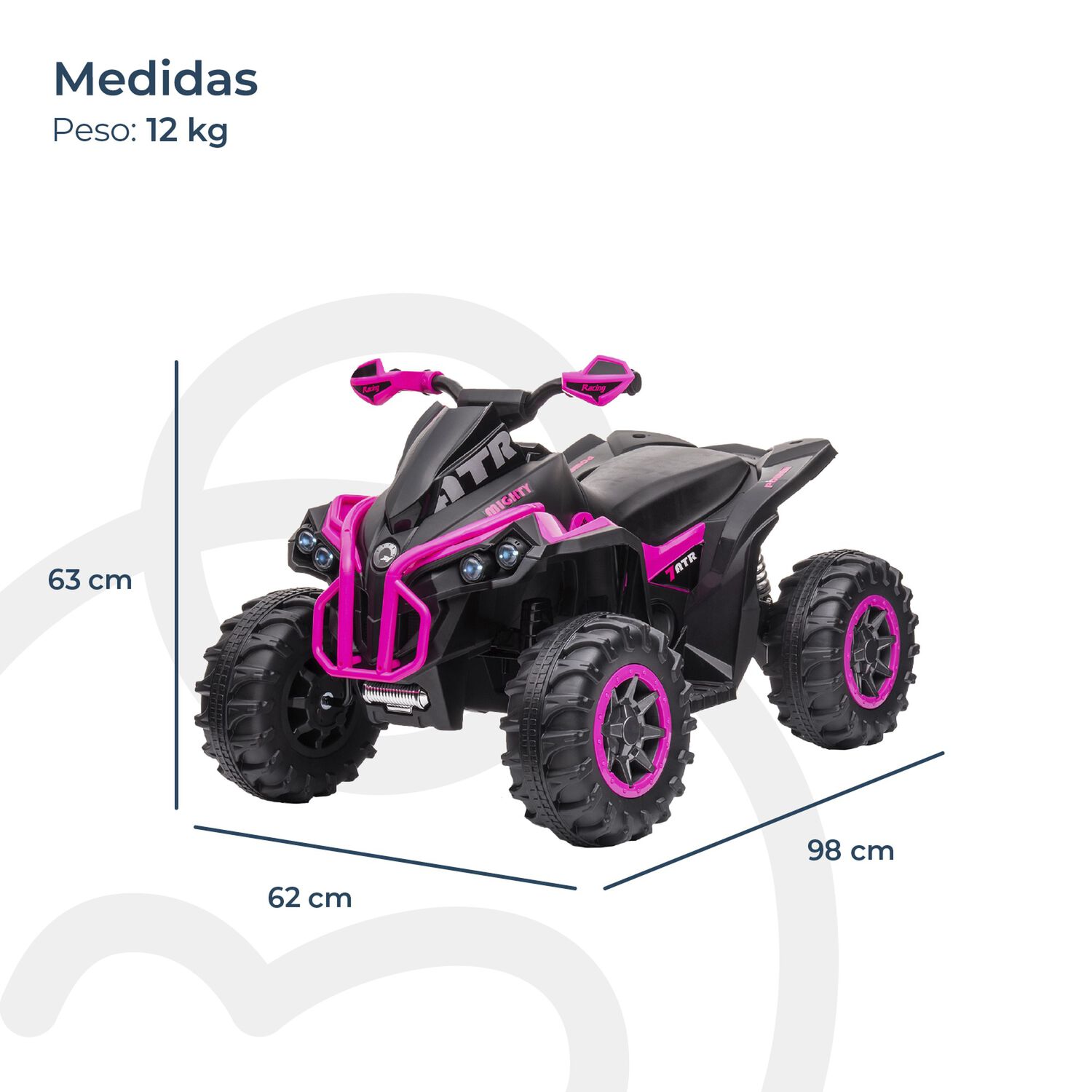 Cuadrimoto A Bater&iacute;a Sport Road Rosa Bebesit image number 5.0
