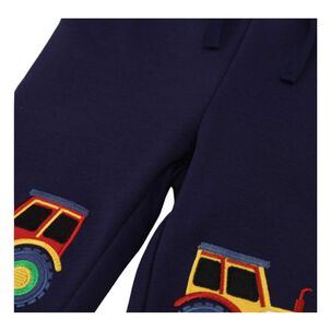 Pantal&oacute;n Buzo Ni&ntilde;o 100% Algod&oacute;n Jump Kids Azul Oscuro Tractor