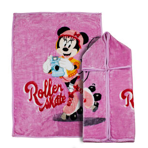 Saco Con Broche Ultra Soft Minnie Roller 80x110cm Rosado