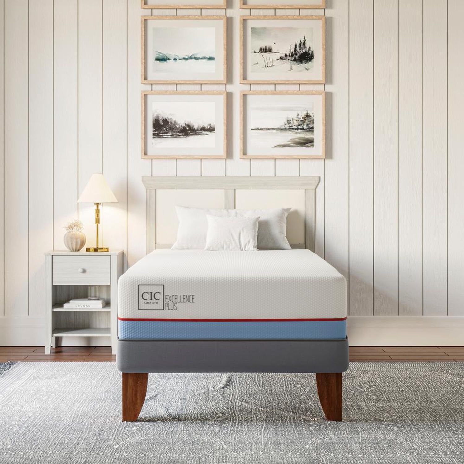 Cama Europea Cic Excellence Plus / 1 Plaza / Base Normal + Set De Maderas image number 7.0