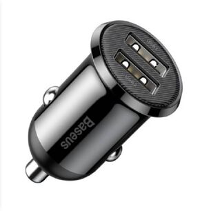 Cargador De Celular Auto 3.1 A Compatible Baseus Mini Carga Rapida 3.1 Amperes Al Encendedor Del Carro